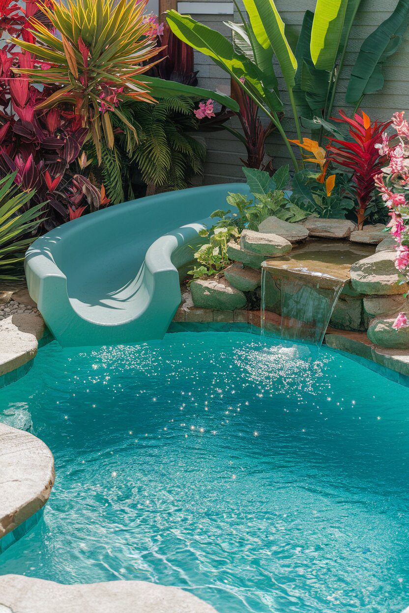 13. Tropical Pool with Water Slide