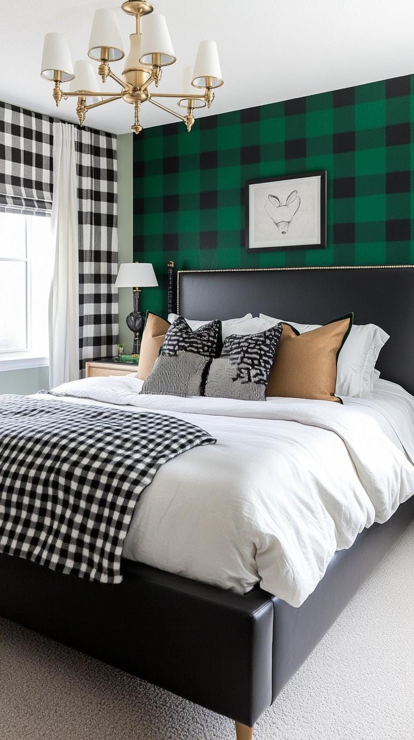 3. Monochrome Bedroom Layout Magic