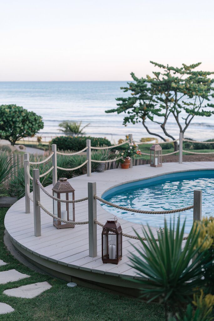 Rope Railings for a Coastal Look
