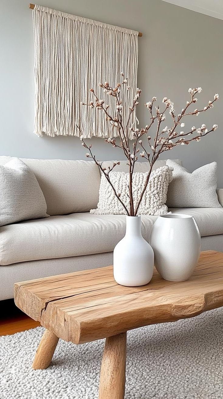 10. Winter-white macrame wall hangings