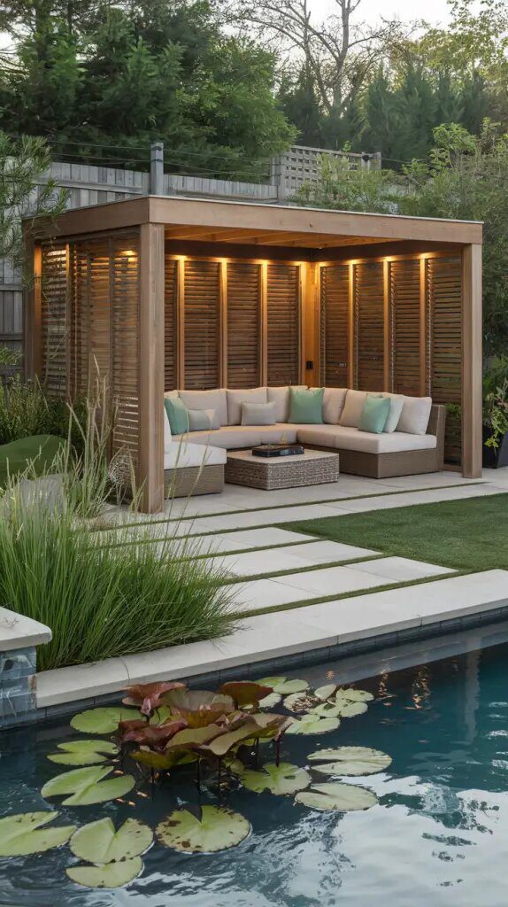 Privacy Screens for a Secluded Pavilion
