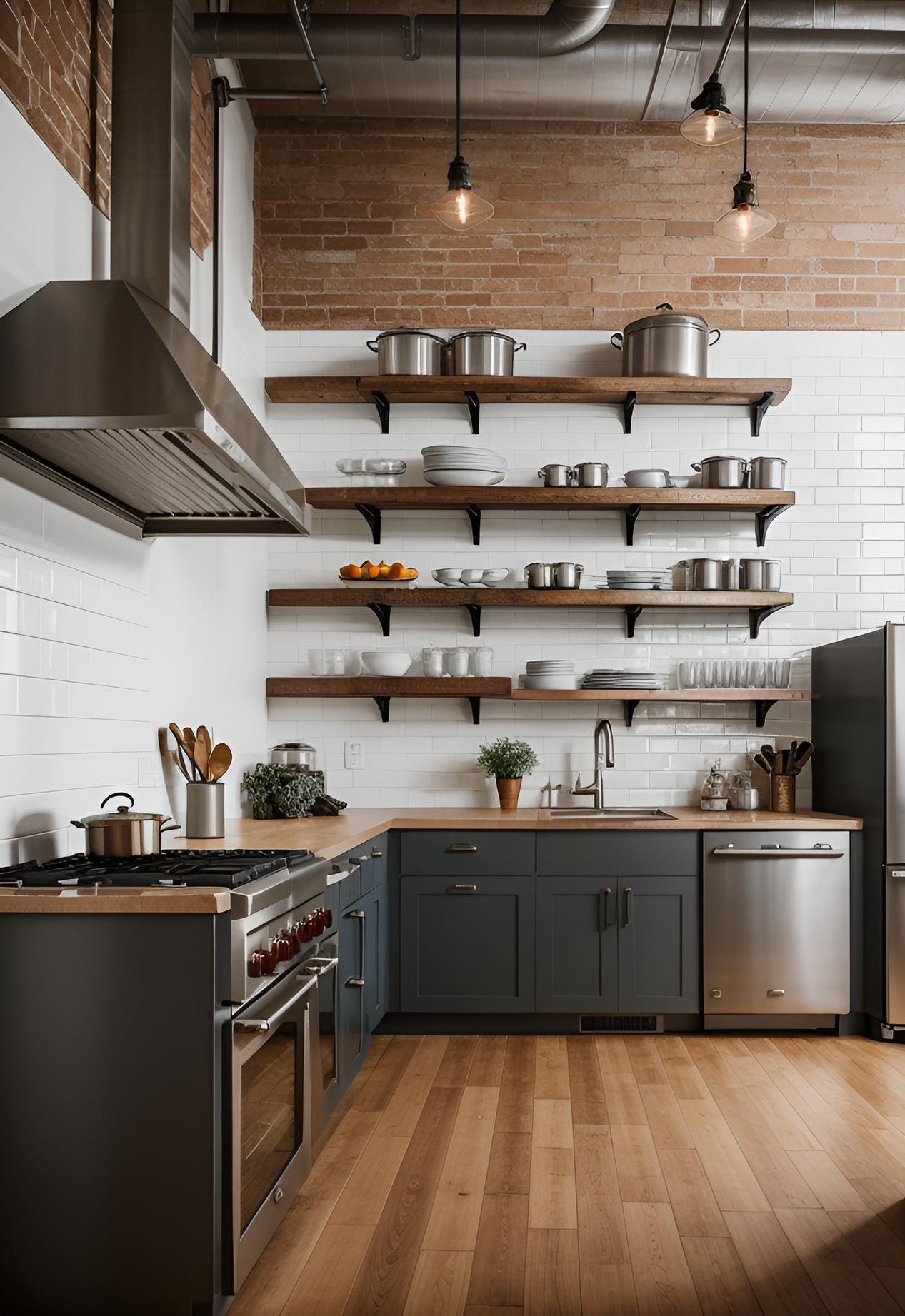 5. Chic Industrial Kitchen Design