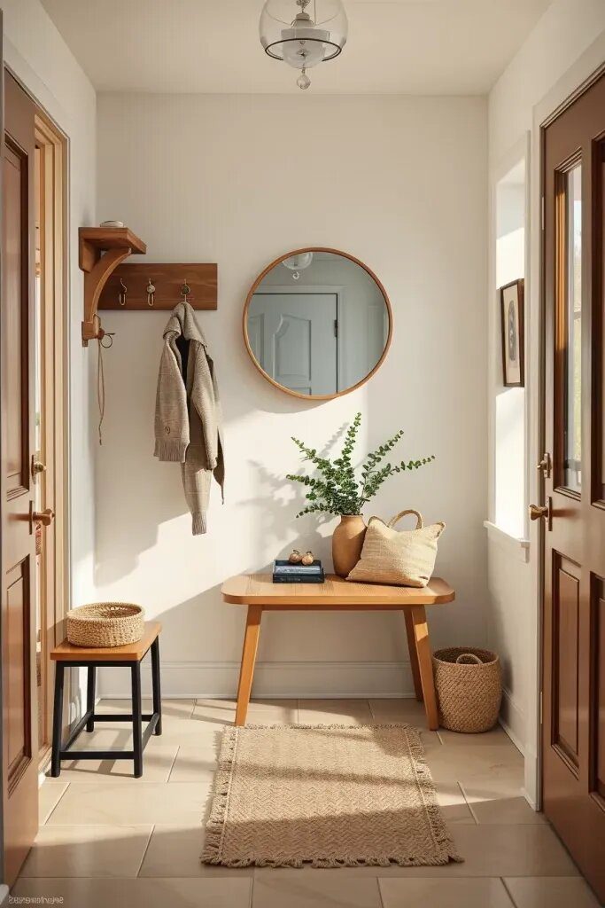 Styling a Warm Japandi Entryway
