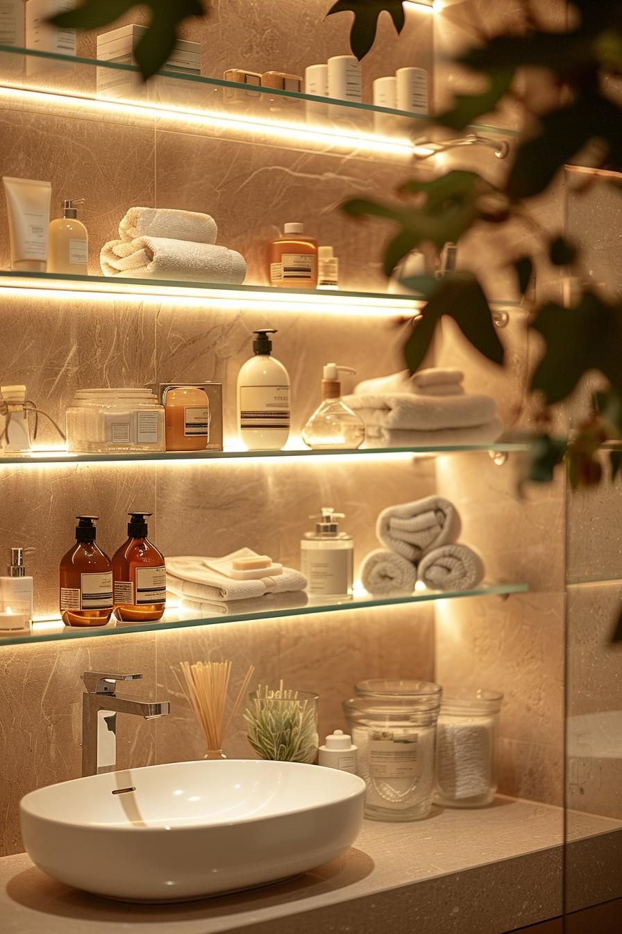 9. Backlit Glass Shelf Display - photo 2