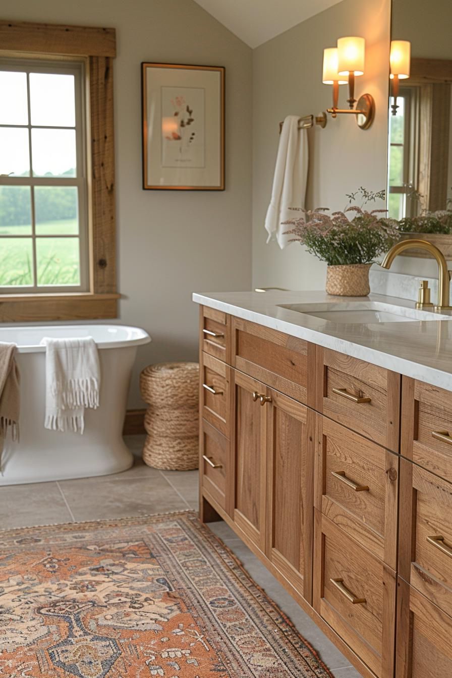 2. Vintage Wood Vanity Ideas - photo 3