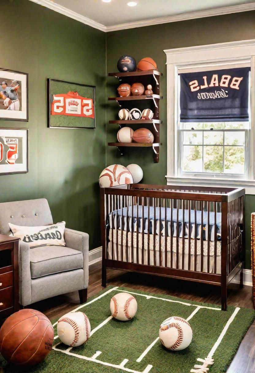 5. Vintage Sports Nursery Decor