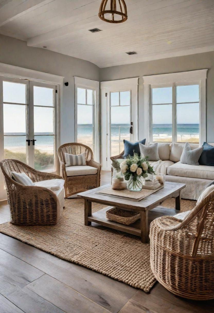 2. Jute Rugs and Rattan for Beachy Texture - photo 4