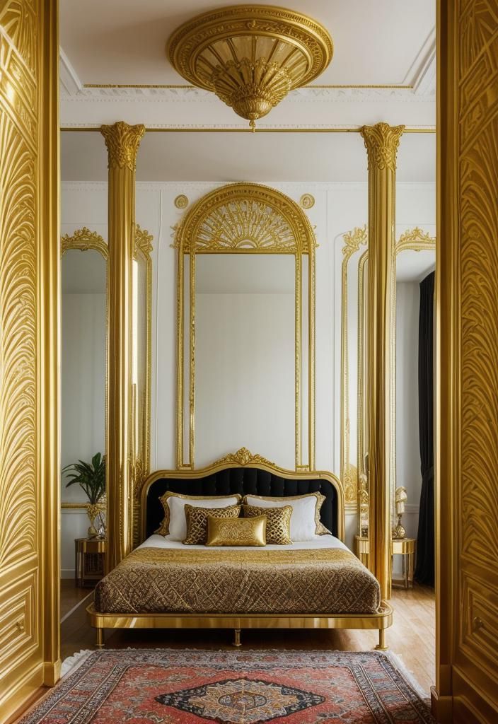 7. Glamorous Art Deco Bedroom Style - photo 3