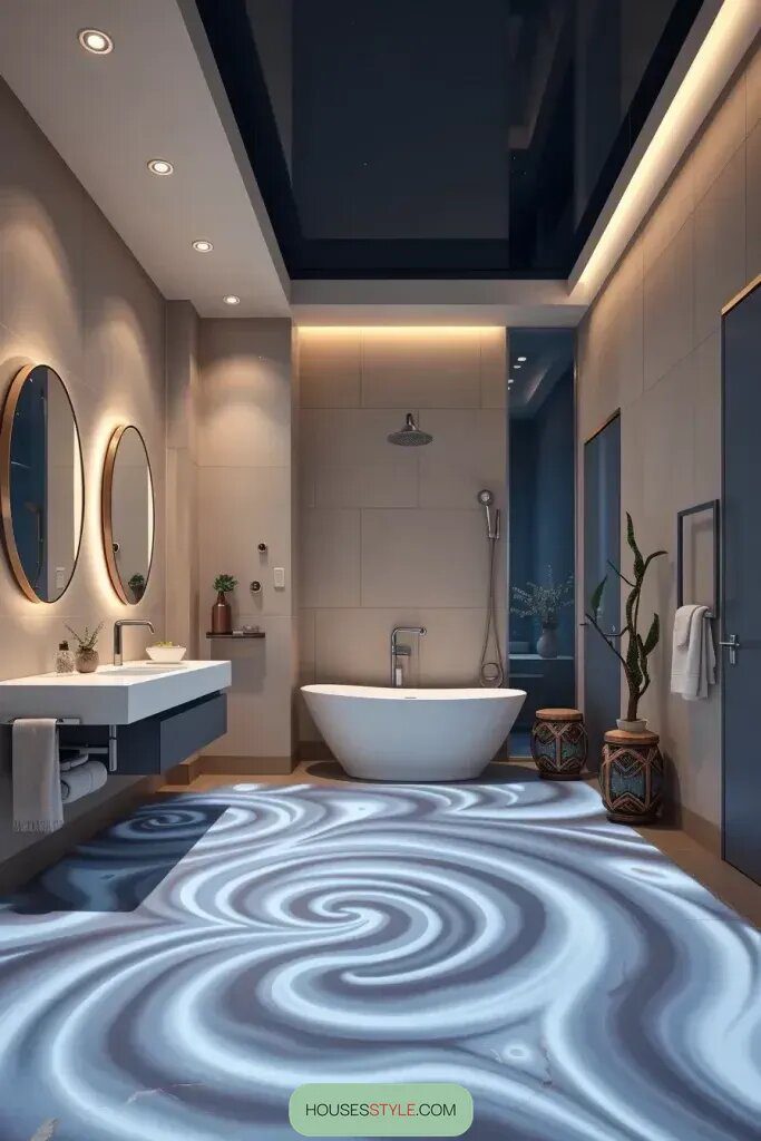 Glow-in-the-Dark Tile Ideas for Bathrooms - photo 2