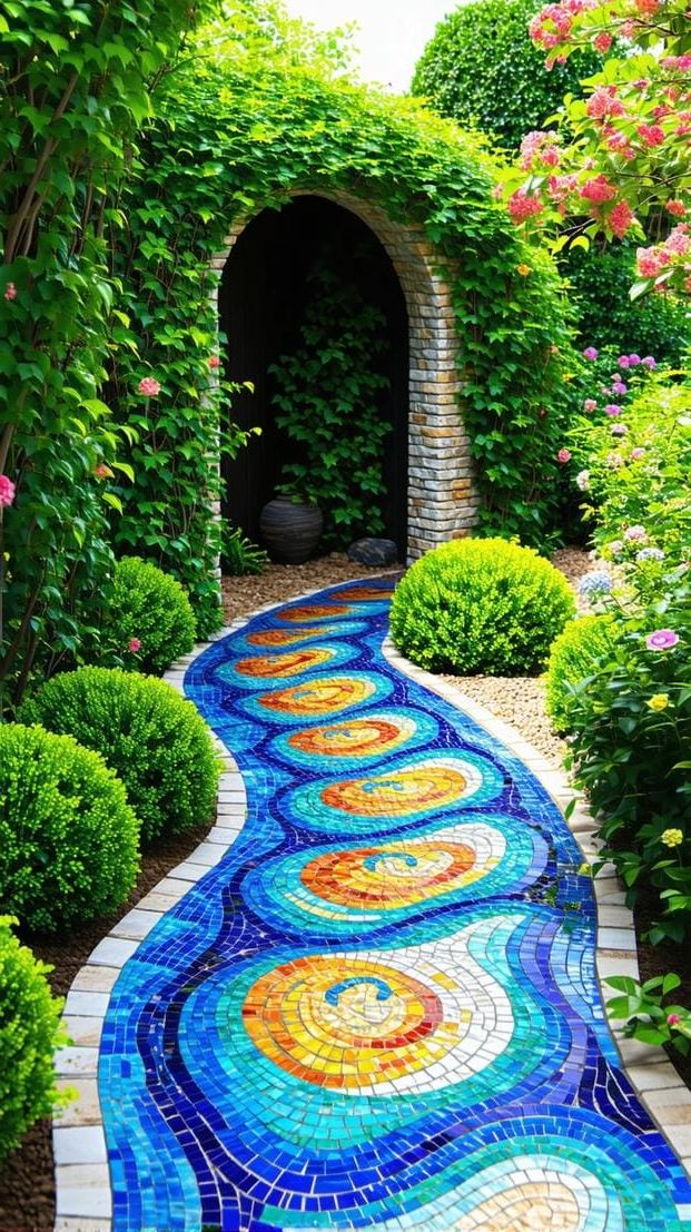 13. Mosaic Garden Pathway Design Ideas - photo 3