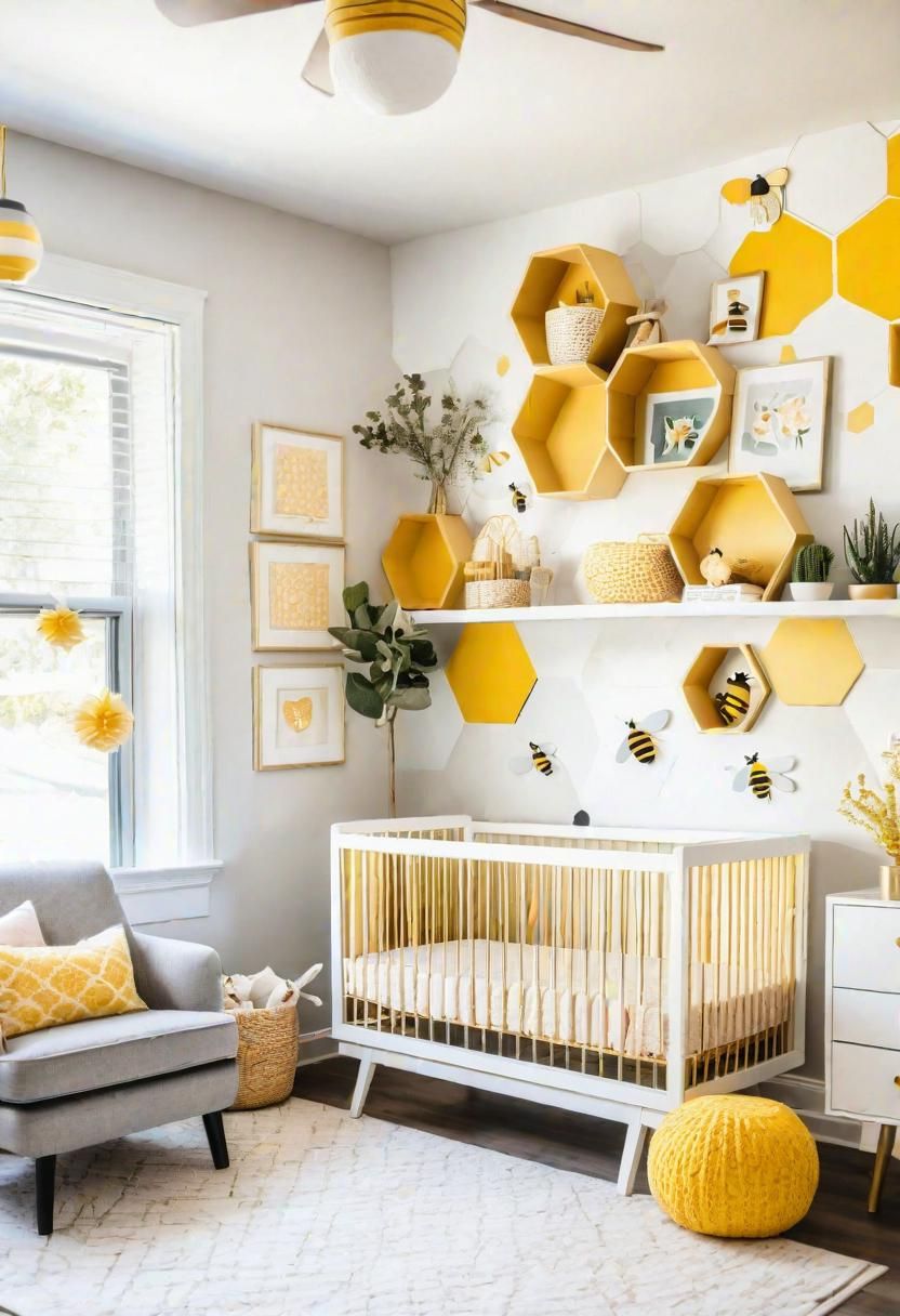 23. Sweet Bee-Themed Nursery Style - photo 2