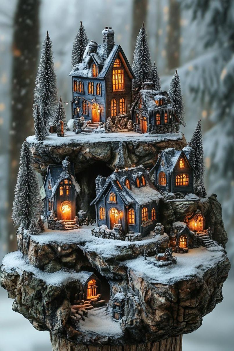 8. Moody Winter Village Displays - photo 2