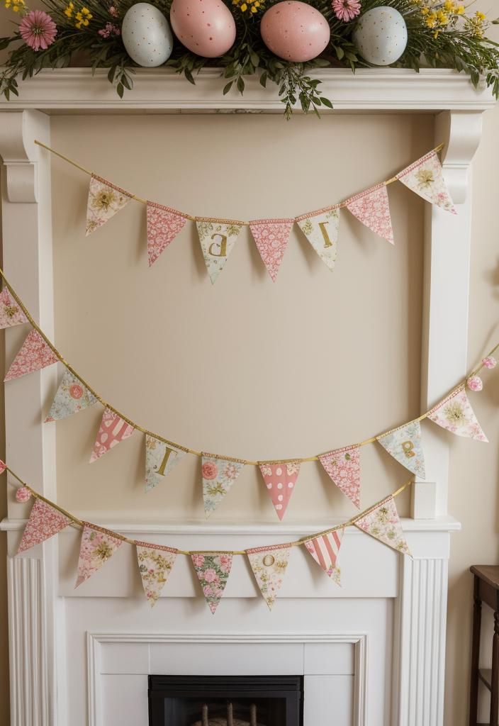 3. Antique Postcard Bunting