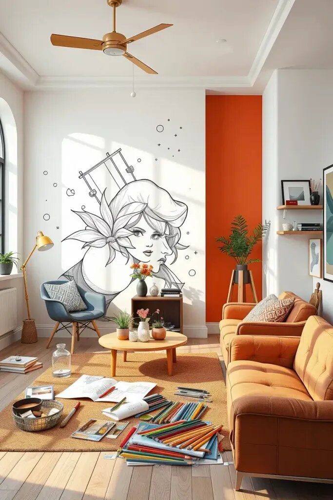 Freehand Sketching or Stencils for Murals - photo 2