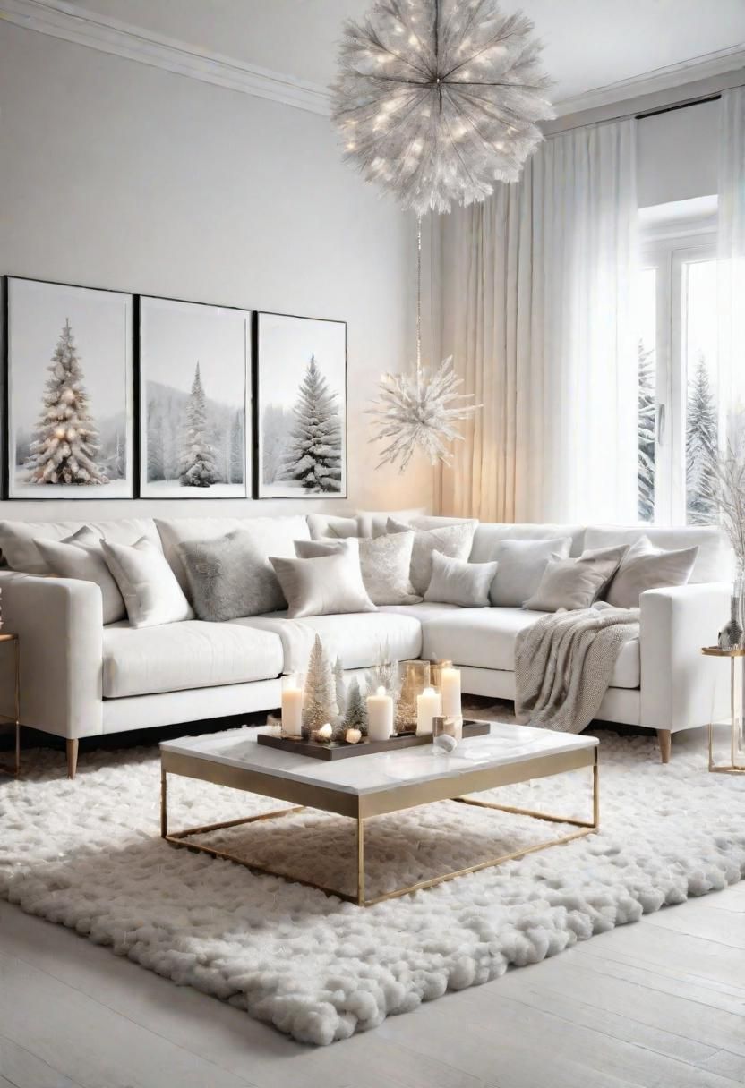 46. Winter White Living Room Decor