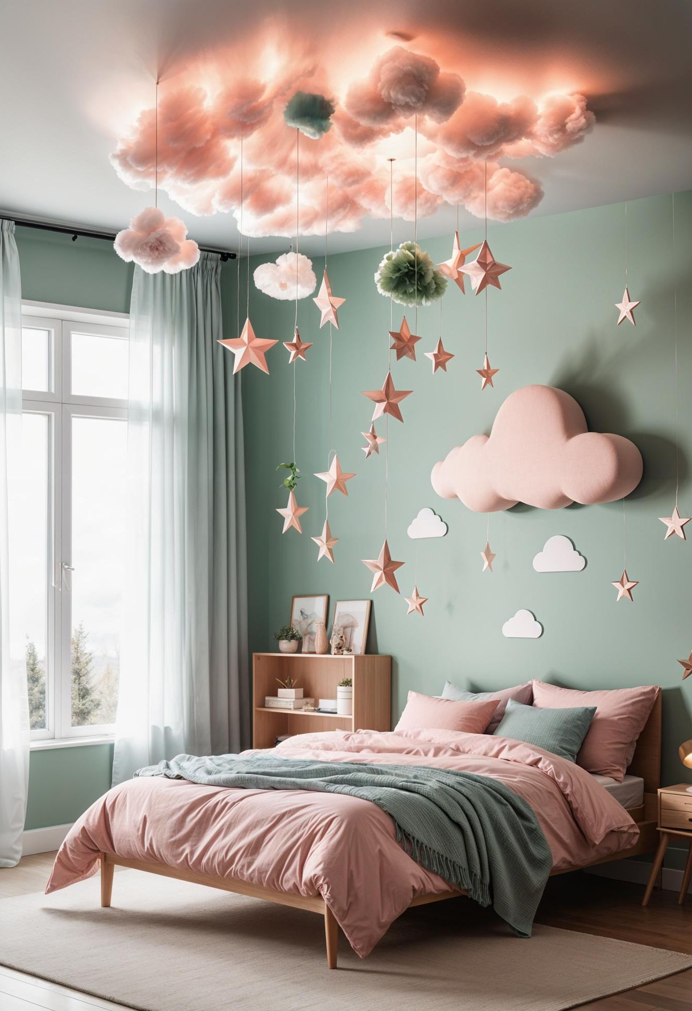 18. Sage and Pink Nursery Mobile Palette