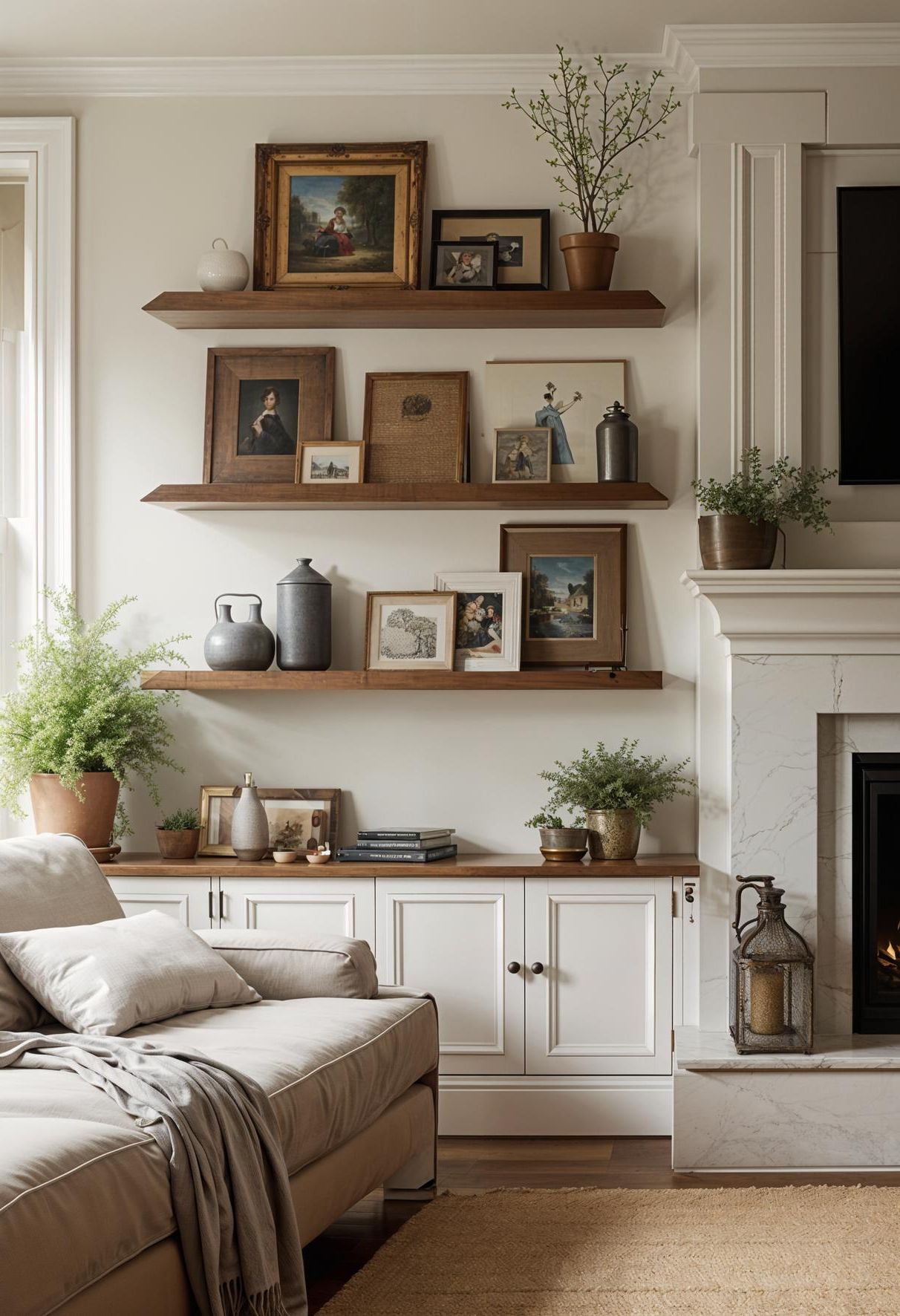 15. Rustic Wood Shelf Inspiration - photo 3