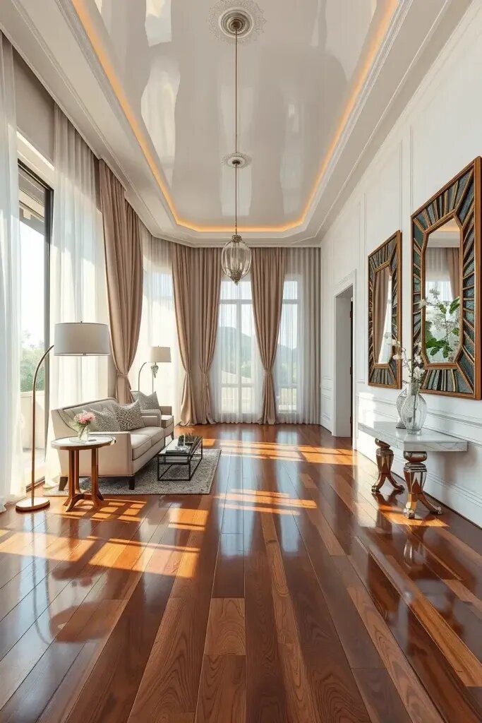 Luxurious touches that dance with sunlight and shapes