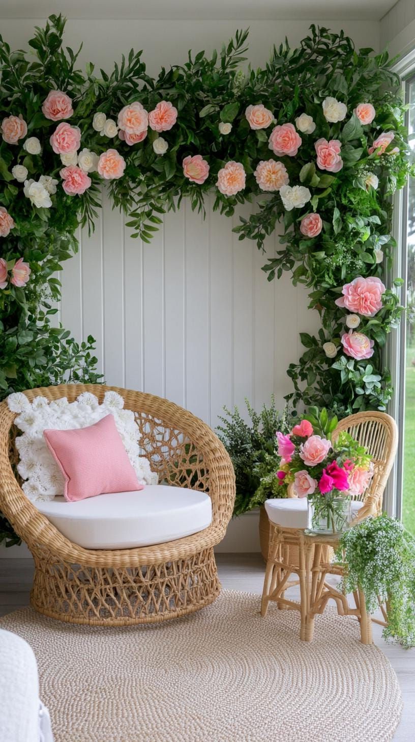 7. Secret Garden Nursery with Florals and Natural Textures - photo 2