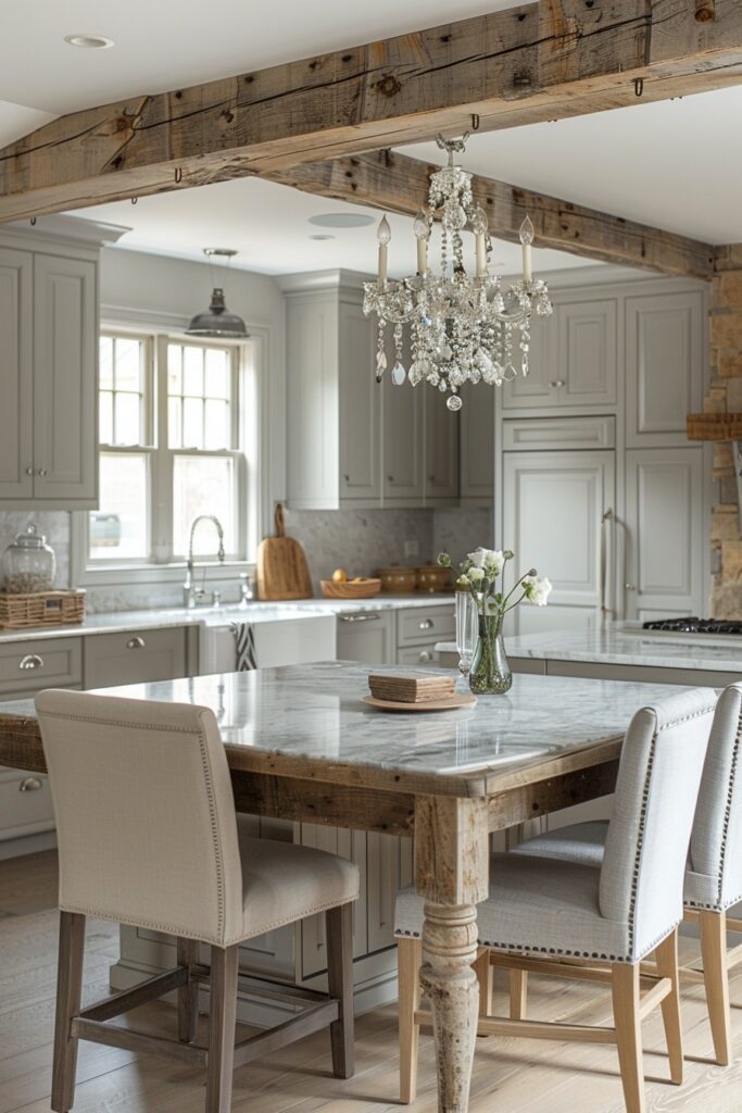 6. Farmhouse Kitchens with Rustic Glam