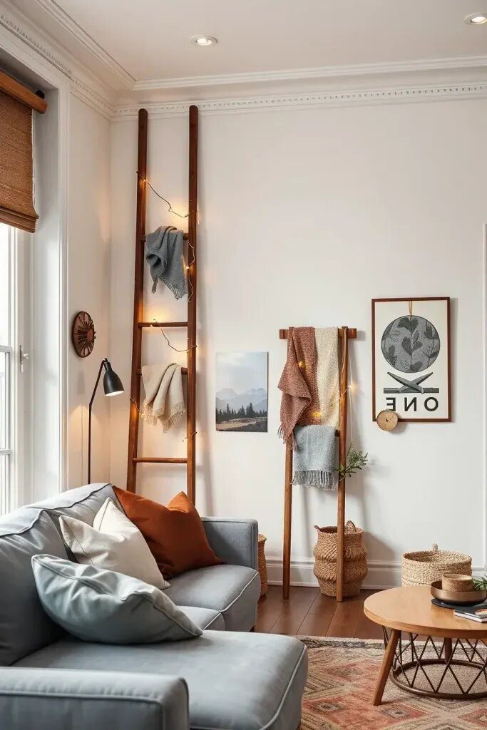 Decorative Ladders for Bare Wall Charm