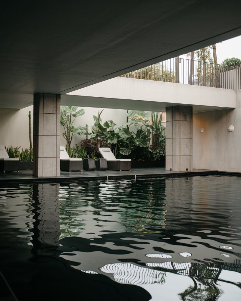 17. Striking Black Water Pool Designs
