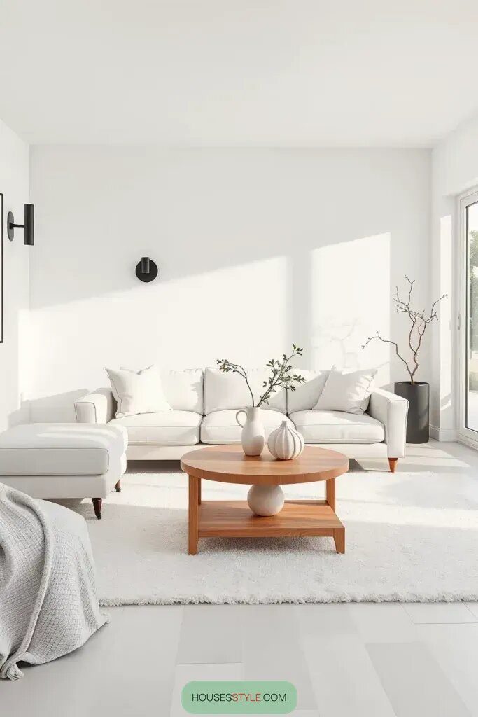 Simple Touches for a Modern White Living Room - photo 2