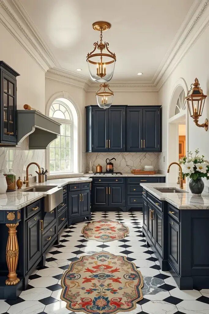 Classic Black and White Checkered Floors