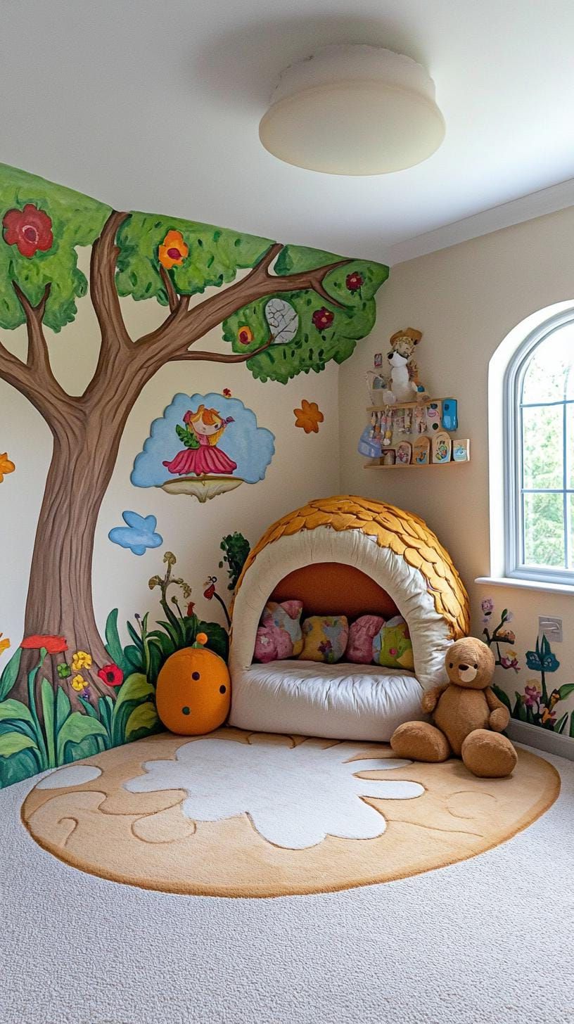 16. Storybook Nursery with Illustrated Murals and Plush Toys - photo 2