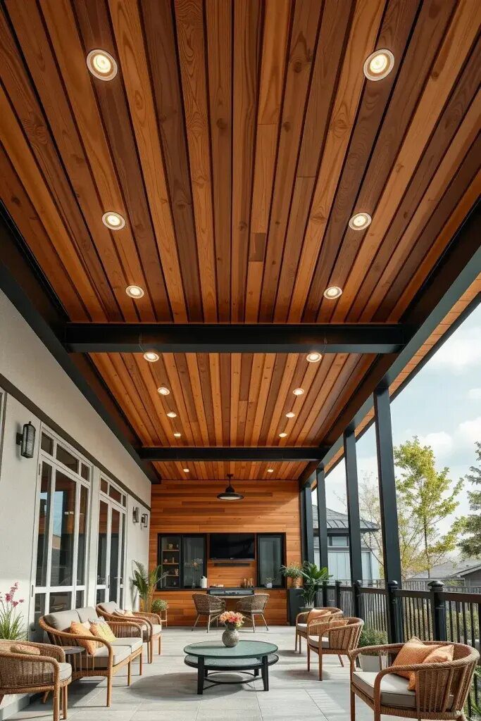 Slatted Wood and Metal Ceilings as a Design Statement - photo 2