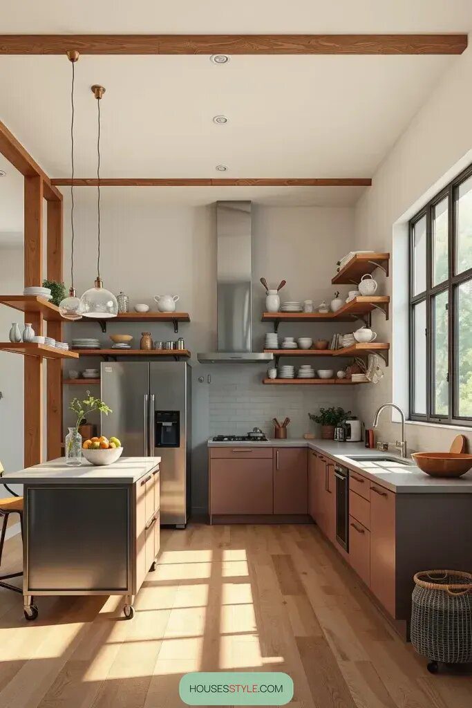 Open Frameworks and Floating Shelves in Kitchen Design - photo 2