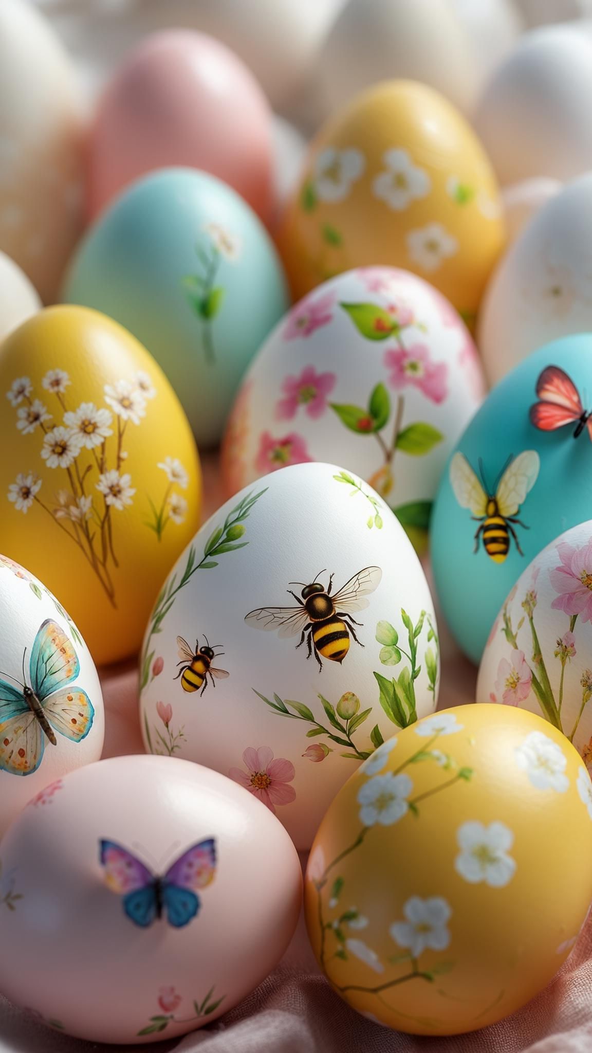 6. Mini Spring Scene Painted Eggs