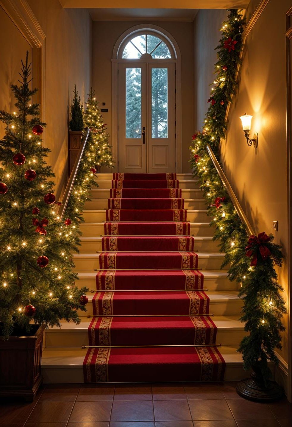 14. Glowing Staircase Holiday Decor - photo 2