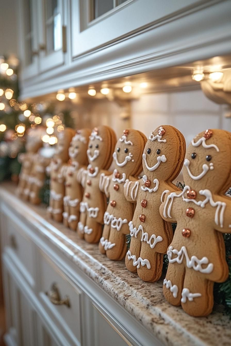 5. Gingerbread Garland Cabinet Decoration - photo 3