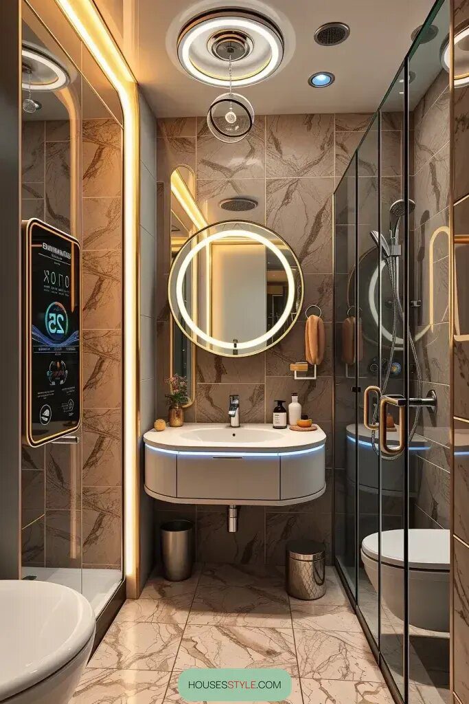 Blending Classic and Futuristic Bathroom Styles - photo 2