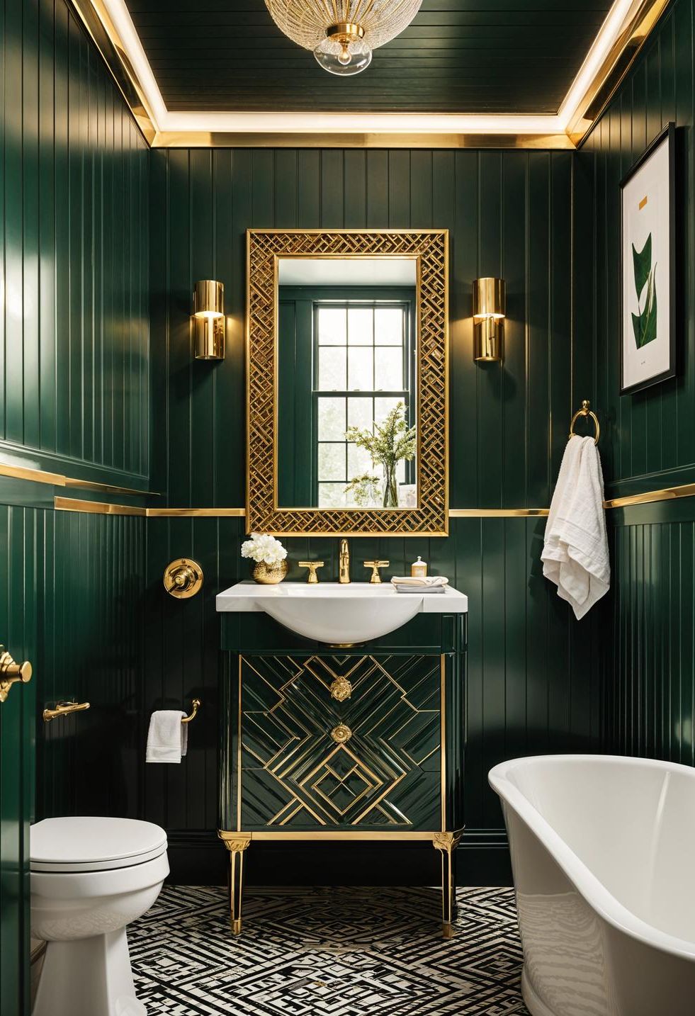 12. Art Deco Shiplap Bathroom Ideas - photo 3