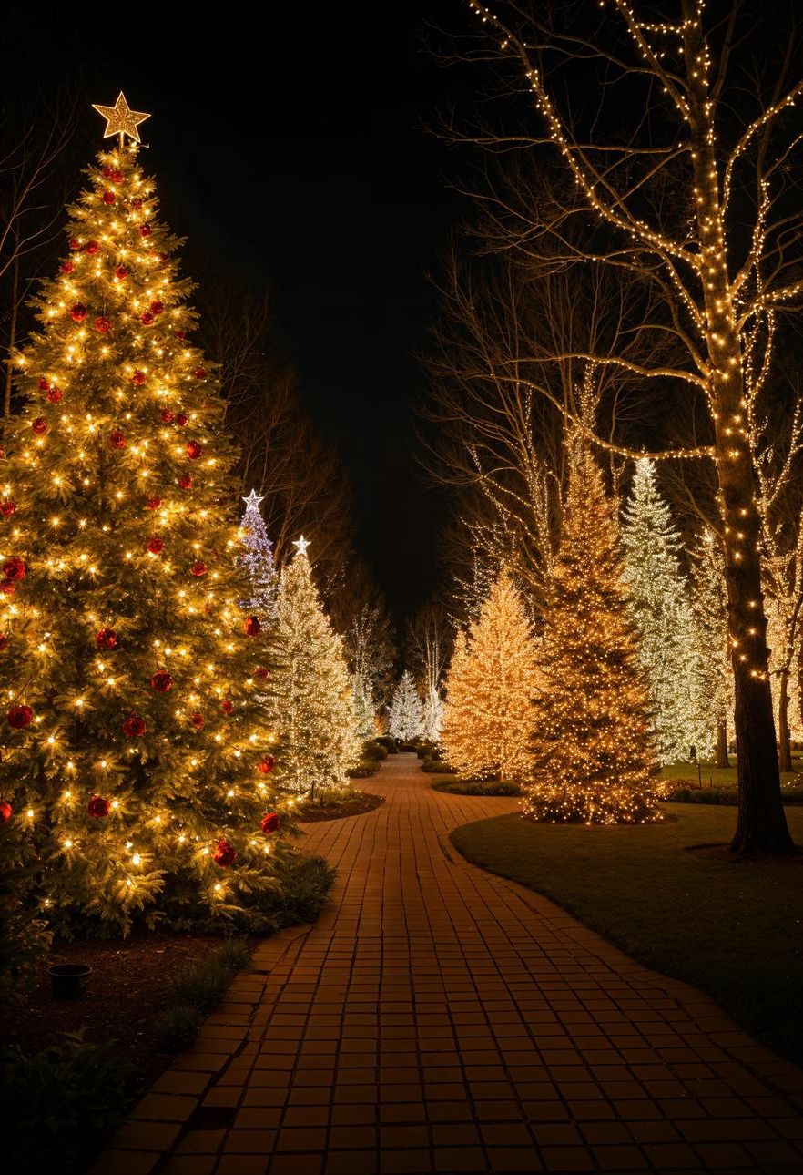 6. Fairy-Lit Trees for the Yard - photo 2