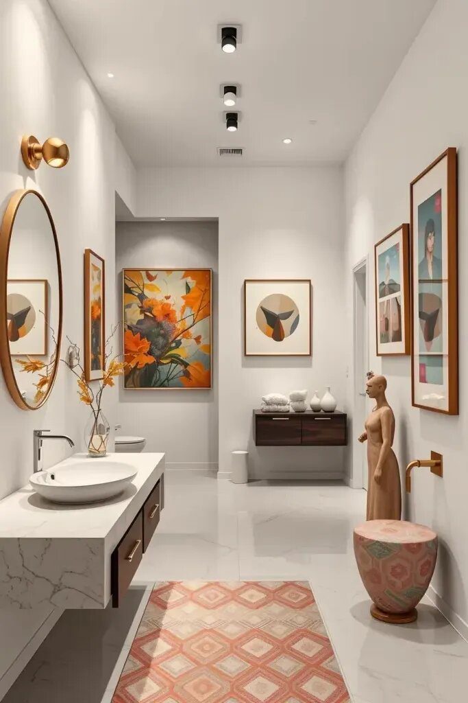 Framed Wall Art for Bathroom Decor