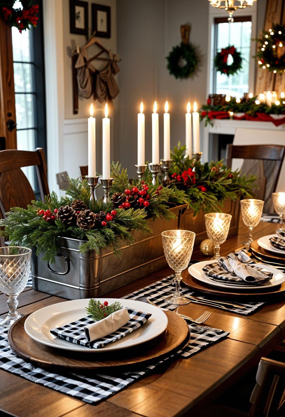 14. Rustic Christmas Table Setting Ideas - photo 3