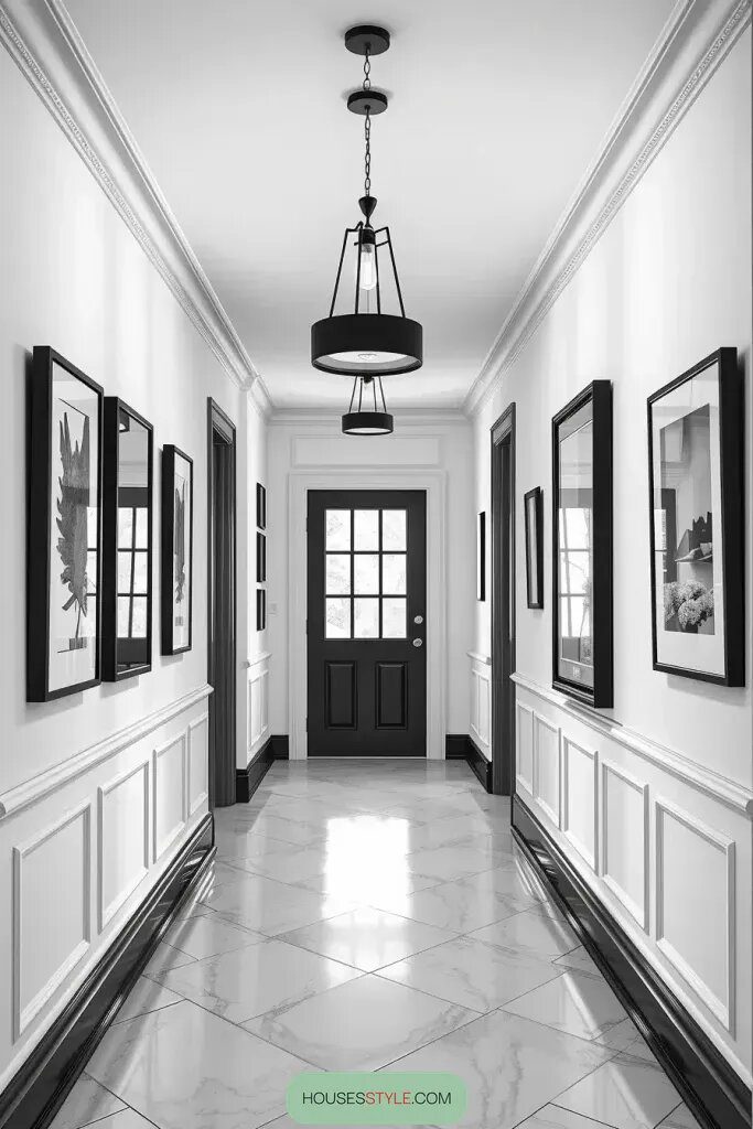 Styling A Black And White Hallway