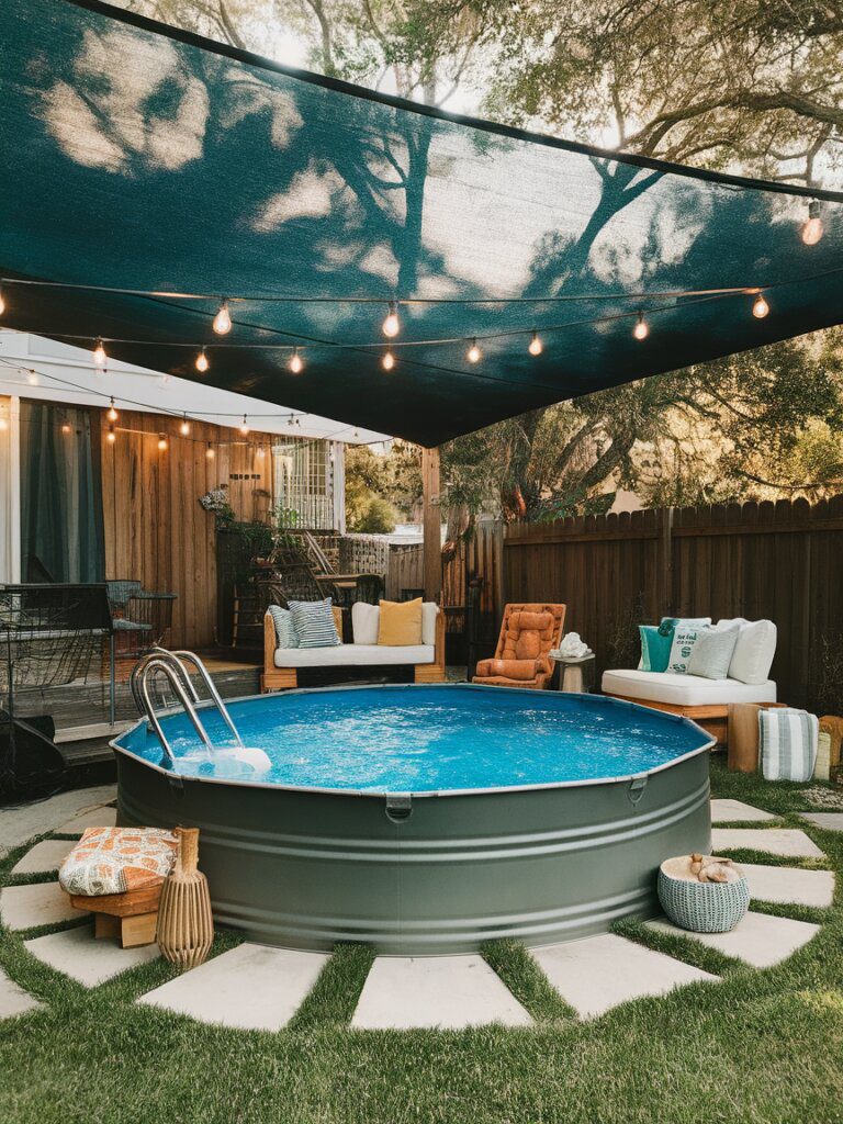 7. Fire Pit and Pool Combo