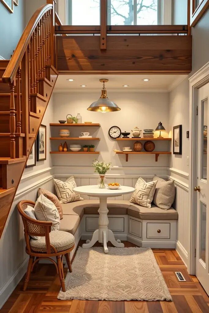Dining Nooks Tucked Under the Stairs