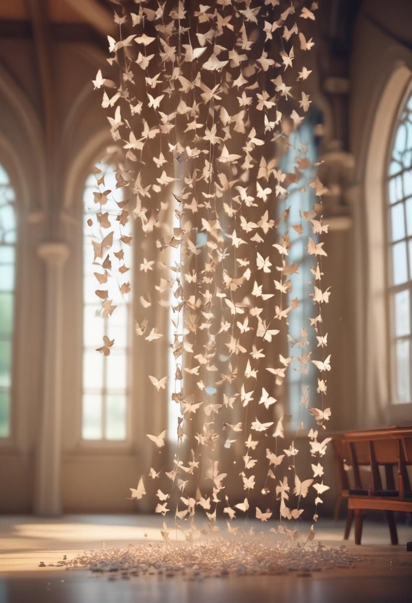 5. Butterfly Garland Church Decor
