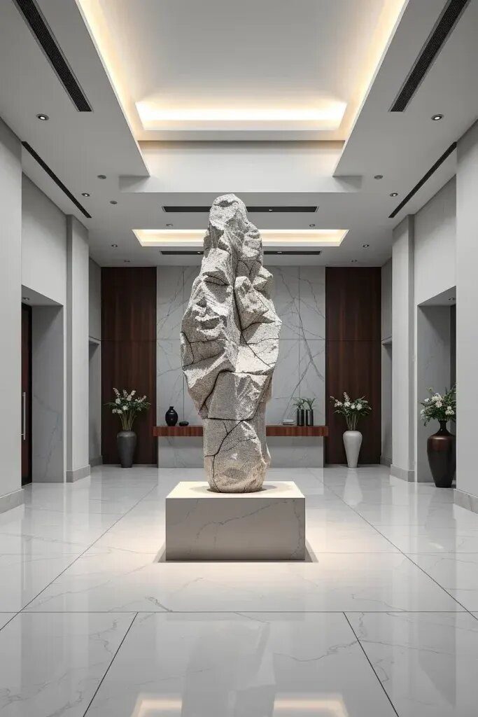 Sculptural Focal Points in Minimalist Lobbies - photo 2