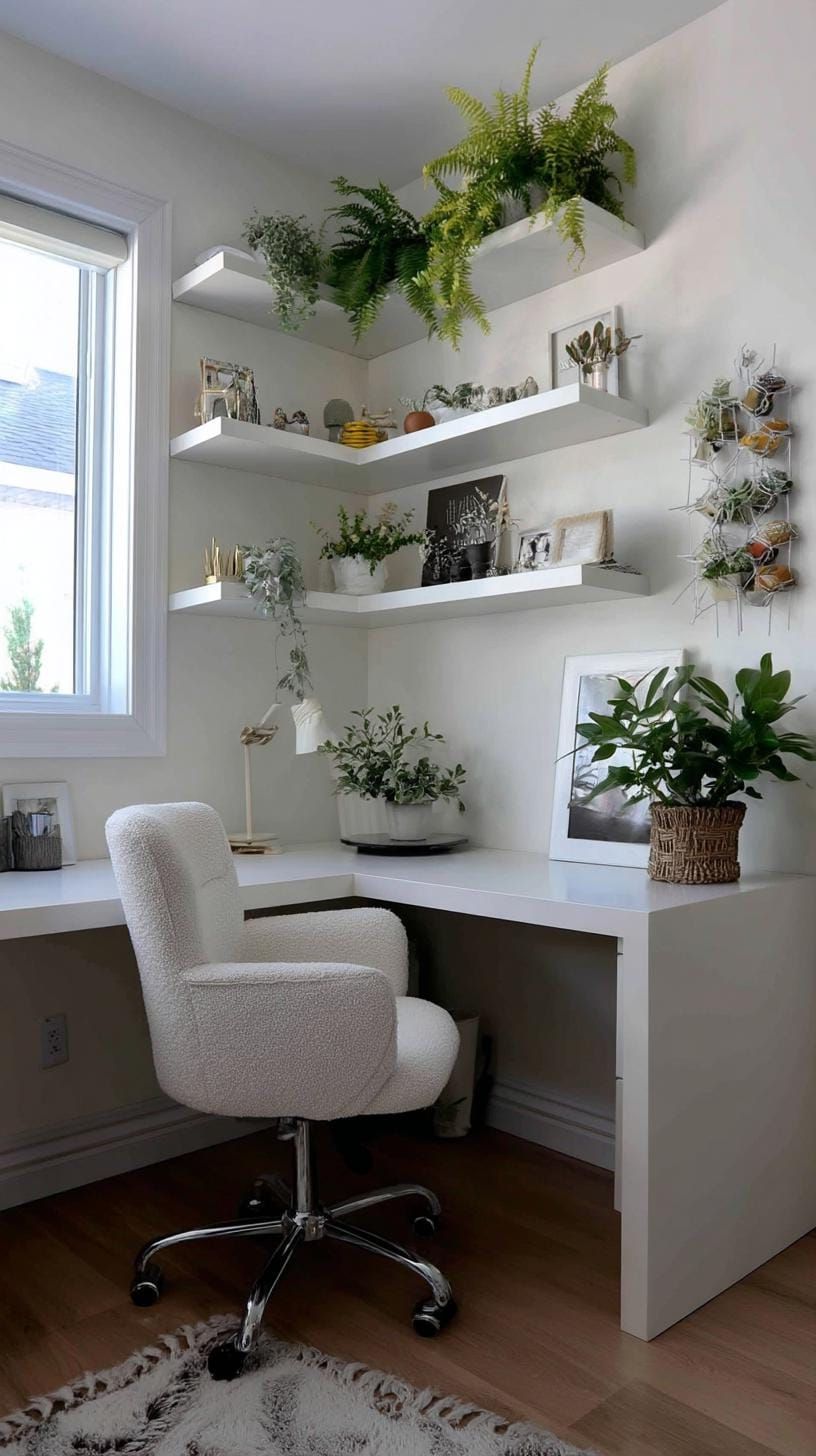 1. Cozy Corner Nook with L-Shaped Desk - photo 5