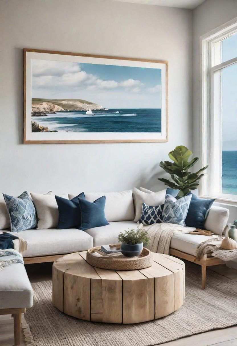 13. Coastal Chic Living Room Makeover Ideas