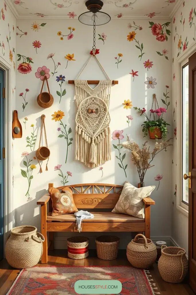 Boho Floral Patterns Painted by Hand - photo 2