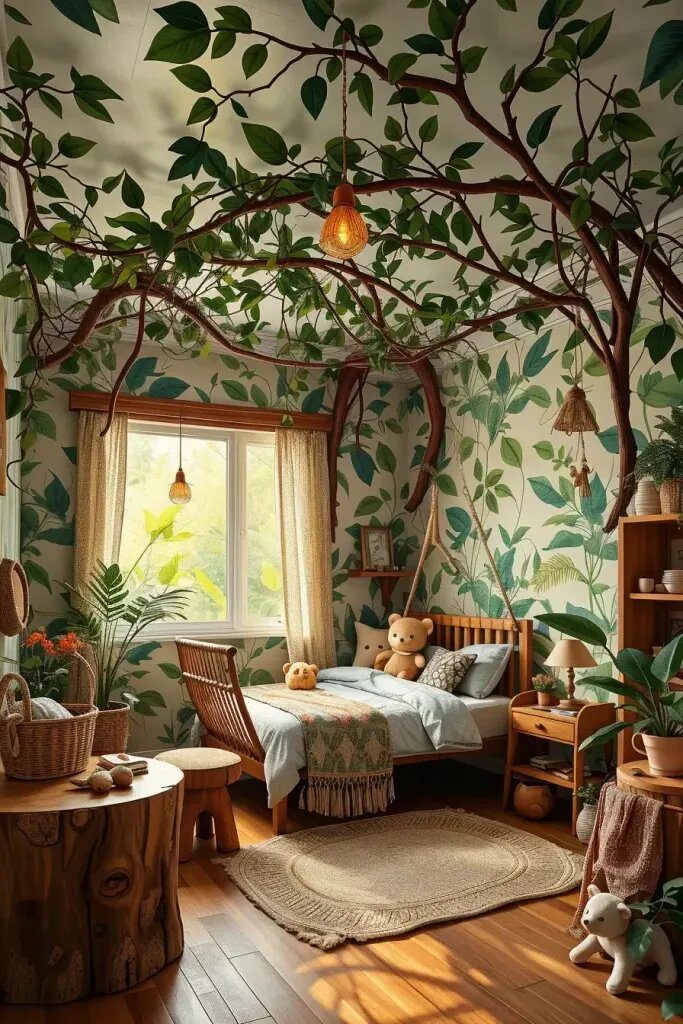 Jungle and Nature Themed Kids Rooms