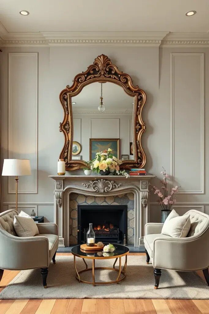 Carved Mirrors That Dress Up a Wall