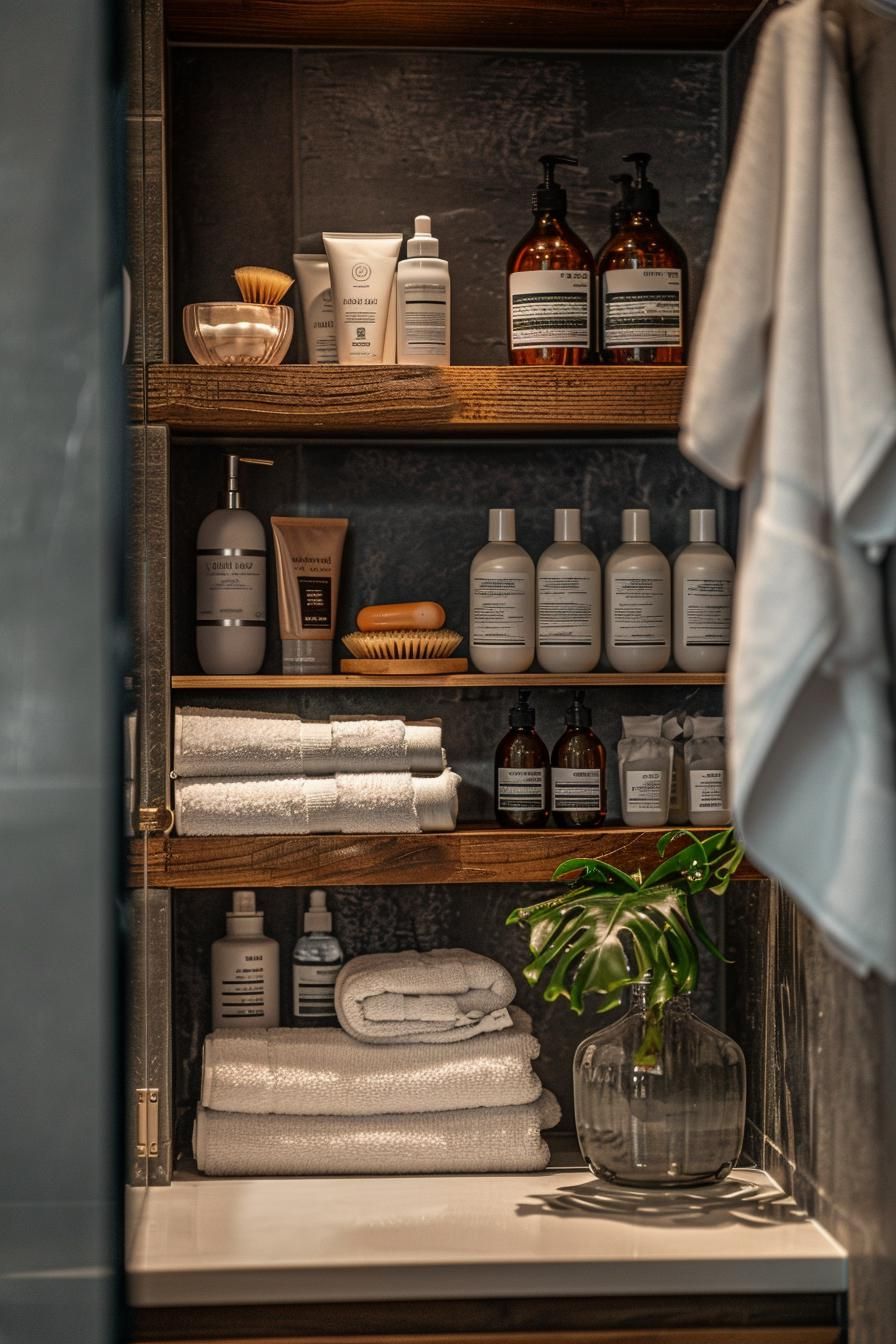 13. Recessed Shelving Between Wall Studs